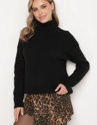elsa.m by may Fustă-Pantaloni scurți Maro din bumbac cu croială asimetrică cu imprimeu leopard Senalith