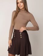 elsa.m by may Fustă plisată din tricot cu vâscoză decorată cu nasturi în stil napoleonian Silvani Maro