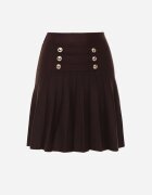 elsa.m by may Fustă plisată din tricot cu vâscoză decorată cu nasturi în stil napoleonian Silvani Maro