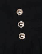 elsa.m by may Fustă plisată din tricot cu vâscoză decorată cu nasturi în stil napoleonian Silvani Neagră