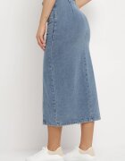elsa.m by may Fustă tip creion albastră din denim cu curea cu cataramă Fernilla