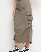 elsa.m by may Fustă Verde închis Midi cu Buzunare Largi în Stil Cargo Talicia