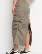 elsa.m by may Fustă Verde închis Midi cu Buzunare Largi în Stil Cargo Talicia