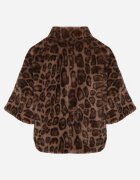 elsa.m by may Geacă de blană leopard cu croi trapezoidal cu mâneci 3/4 Tadeira