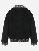 elsa.m by may Jachetă Neagră Oversize din Blană tip Miel Brona