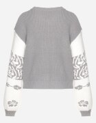 elsa.m by may Kardigan Gri din viscoză deschis cu model geometric Nelandria
