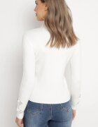 elsa.m by may Maletă Albă din Material Reiat Decorată cu Cirkonia Felorae