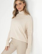 elsa.m by may Maletă Bej deschis Tricotată cu mânecă lungă Dist