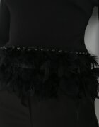 elsa.m by may Maletă Negră Striată cu Pene la bază Jossera