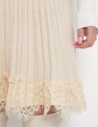 elsa.m by may Mini Fustă Bej Deschis cu elastic în talie cu dantelă Cales
