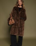 elsa.m by may Palton Maro Lung de Blană în stil Teddy Tadele