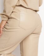 elsa.m by may Pantaloni Bej deschis Largi din Imitație de Piele Ononi