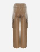 elsa.m by may Pantaloni Bejuri din Piele Ecologică cu Buzunare cu Clapete Flemixa