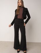 elsa.m by may Pantaloni Clopot Clasici Negri cu Talie Înaltă Qinna