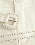 elsa.m by may Pantaloni de costum largi cu curea și cataramă pătrată Khlorile Galbeni