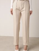 elsa.m by may Pantaloni eleganți bej țigaretă cu talie înaltă și curea cu cataramă Diminas