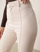 elsa.m by may Pantaloni evazați clasici bej cu talie înaltă Qinna