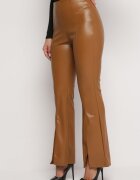 elsa.m by may Pantaloni Maro deschis Clopot din Piele ecologică Anliesa