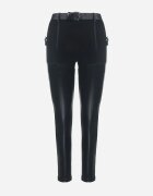 elsa.m by may Pantaloni negri Skinny din piele ecologică și Curea Elenntisa