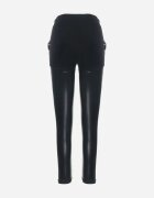 elsa.m by may Pantaloni negri Skinny din piele ecologică și Curea Elenntisa