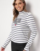 elsa.m by may Pulover Alb Golf cu dungi cu broderie Enika