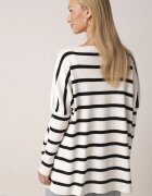 elsa.m by may Pulover Alb Oversize în Dungi cu Mâneci Liliac Caelania