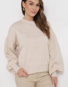 elsa.m by may Pulover Bej cu Croi Clasic și Fir Metalic Auliana