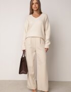 elsa.m by may Pulover bej deschis cu bumbac Oversize Yorate