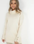 elsa.m by may Pulover Bej deschis Tricotat cu Mânecă lungă și nasturi Cihn