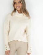 elsa.m by may Pulover Bej deschis Tricotat cu Mânecă lungă și nasturi Cihn