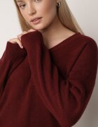 elsa.m by may Pulover Bordo din Bumbac Oversize Yorate