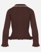 elsa.m by may Pulover Maro cu Viscoză în Stil Retro cu Guler și Nasturi Sarrise