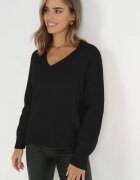 elsa.m by may Pulover Negru cu Bumbac Oversize Yorate
