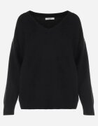 elsa.m by may Pulover Negru cu Bumbac Oversize Yorate