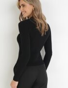 elsa.m by may Pulover Negru cu Lanț Decorativ în jurul Decolteului Kelbi