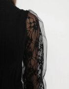 elsa.m by may Pulover pe gât Negru cu Mâneci din Plasă Wileria