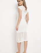 elsa.m by may Rochie albă decupată cu mânecă scurtă și jupon Zeliana