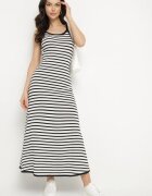 elsa.m by may Rochie Albă din Viscoză cu bretele în dungi Zalitene