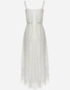 elsa.m by may Rochie Albă Maxi cu bretele cu corset și volane din tul Encartia