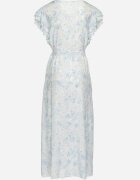 elsa.m by may Rochie Albastră de bumbac Asimetrică cu Volane cu Imprimeu Floral Jommea