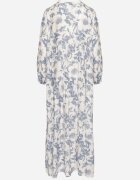 elsa.m by may Rochie albastră din bumbac cu croi evazat cu imprimeu floral Efadora