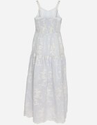 elsa.m by may Rochie Albastră din Viscoză și Bumbac cu Bretele în Stil Boho Florală cu Nasturi Eldexira