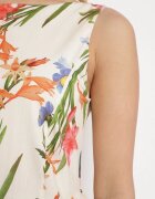elsa.m by may Rochie Bej de Bumbac cu Croială Cloș cu Imprimeu Floral Iladris