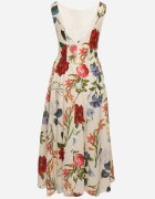 elsa.m by may Rochie Bej de Bumbac cu Croială Cloș cu Imprimeu Floral Iladris