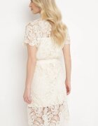 elsa.m by may Rochie bej din dantelă stil cămașă cu curea în talie Betulina