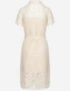 elsa.m by may Rochie bej din dantelă stil cămașă cu curea în talie Betulina