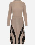 elsa.m by may Rochie Bej din Viscoză cu bază plisată Zila