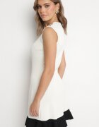 elsa.m by may Rochie bej din viscoză cu croială evazată în stil retro Saniera
