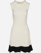 elsa.m by may Rochie bej din viscoză cu croială evazată în stil retro Saniera