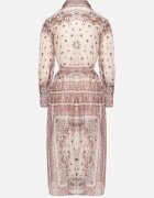 elsa.m by may Rochie bej evazată stil cămașă cu adaos de bumbac și curea Merilisse